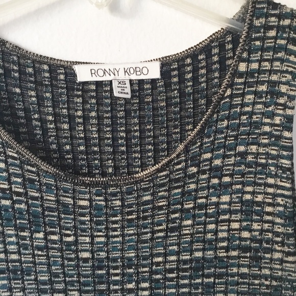 Ronny Kobo Varvara Textured Bodycon Midi Sleeveless Dress XS - Picture 6 of 12